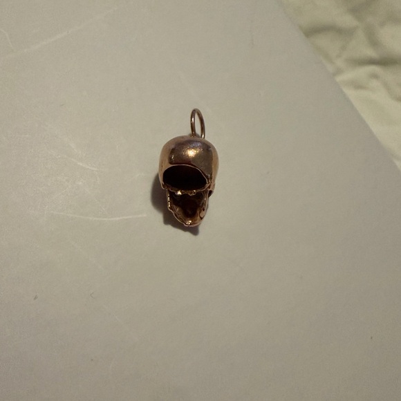 Fortunebaby 14K Rose Gold Gold Skull Charm with Diamonds! - Picture 6 of 7